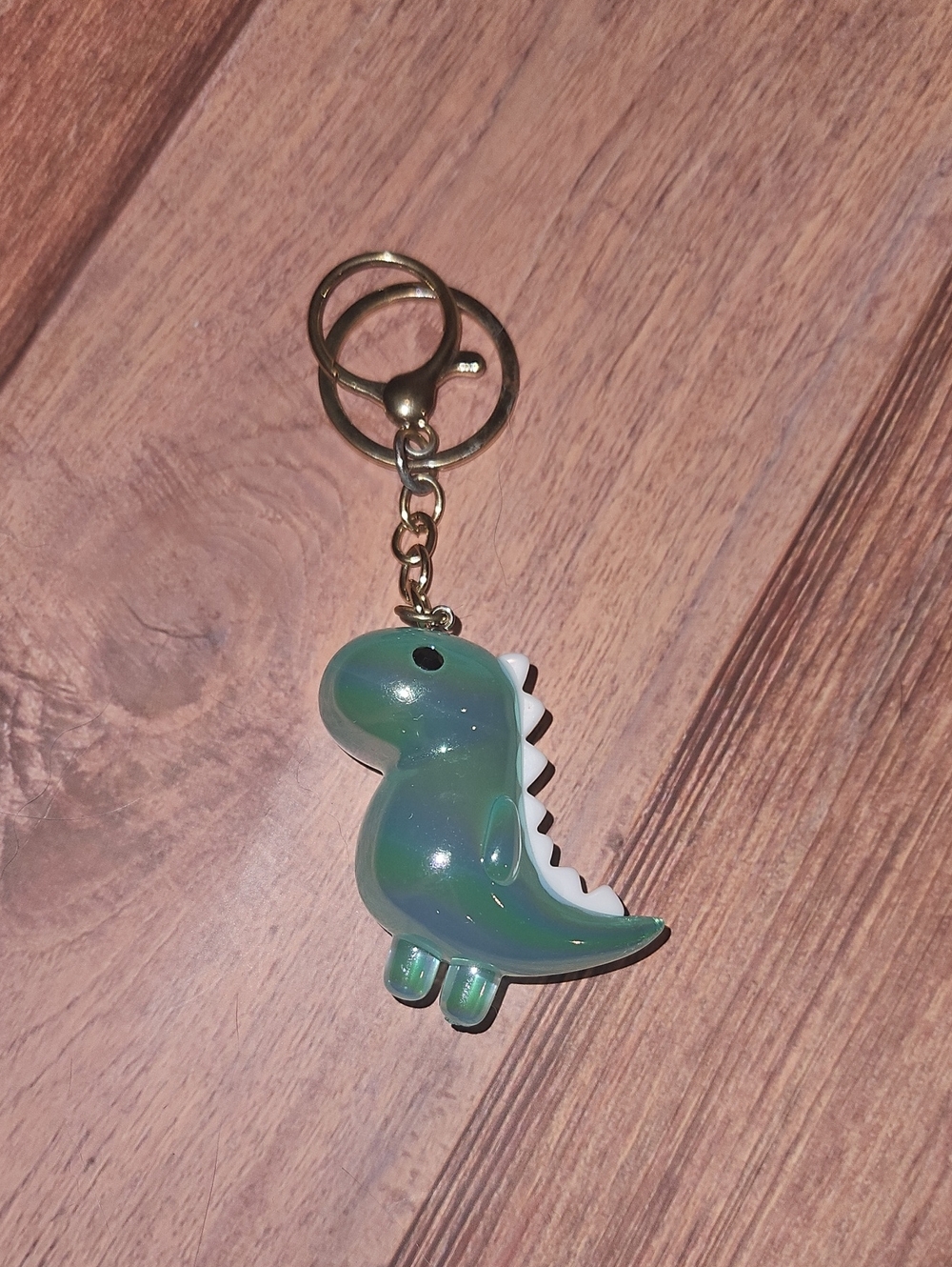 Iridescent Dinosaur Keychain
